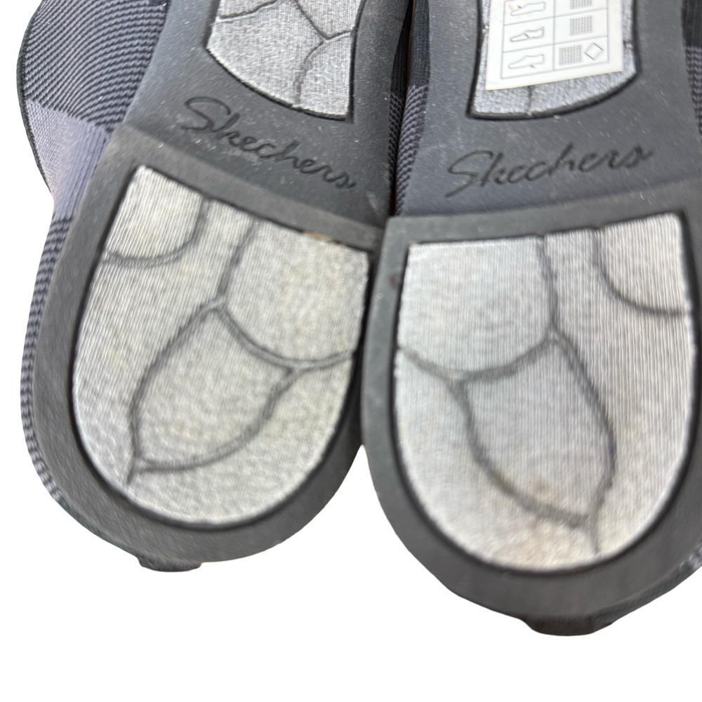 Skechers Cleo Sherlock Geo-Knit Fabric Slip On Flats Shoes Gray Black sz 7.5 - Picture 14 of 16